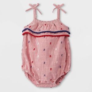 Cat & Jack- Baby Girls' Americana Romper, 6-9M